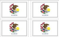 Illinois State Flag Stickers - 50 per sheet