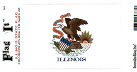 Illinois State Vinyl Flag Decal