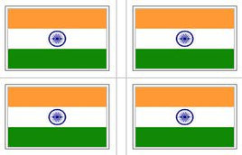 India Flag Stickers - 50 per sheet