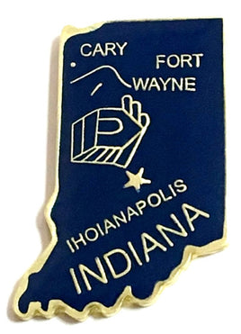 Indiana State Lapel Pin - Map Shape