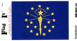 Indiana State Vinyl Flag Decal