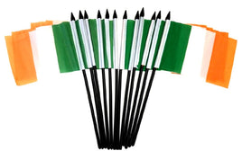 Ireland Polyester Miniature Flags - 12 Pack