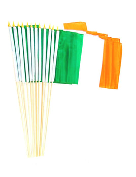 Ireland Polyester Stick Flag - 12"x18" - 12 flags