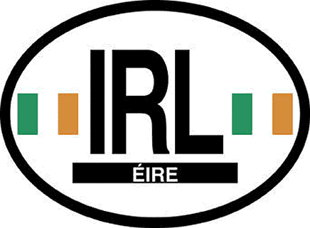 Ireland Reflective Oval Decal