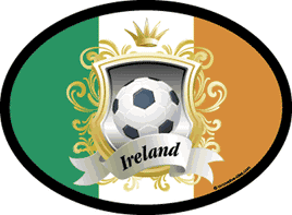 Ireland Soccer Oval Decal