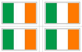 Irish Flag Stickers - 50 per sheet