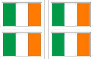 Irish Flag Stickers - 50 per sheet