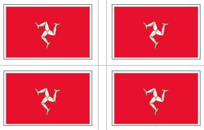 Isle of Man Flag Stickers - 50 per sheet