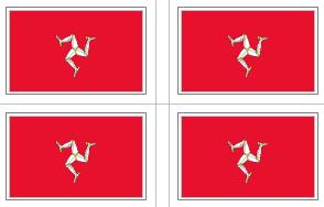 Isle of Man Flag Stickers - 50 per sheet