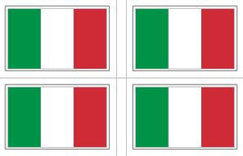 Italian Flag Stickers - 50 per sheet