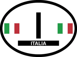 Italy Reflective Oval Decal