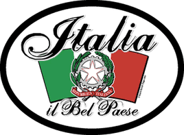 Italy Oval Decal With Motto