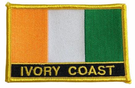 Ivory Coast (Cote d'Ivoire) Flag Patch - Wth Name