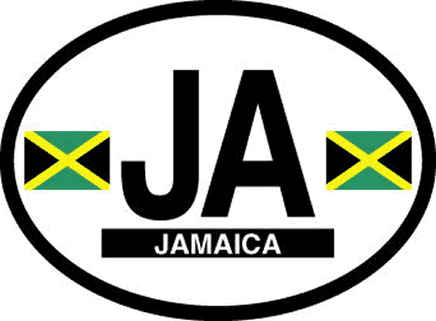 Jamaica Reflective Oval Decal