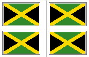 Jamaican Flag Stickers - 50 per sheet