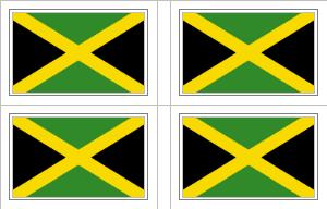 Jamaican Flag Stickers - 50 per sheet