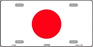 Japan Flag License Plate