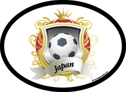 Japan Soccer Oval Decal