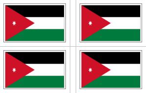 Jordan Flag Stickers - 50 per sheet