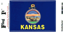Kansas State Vinyl Flag Decal