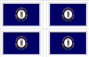 Kentucky State Flag Stickers - 50 per sheet
