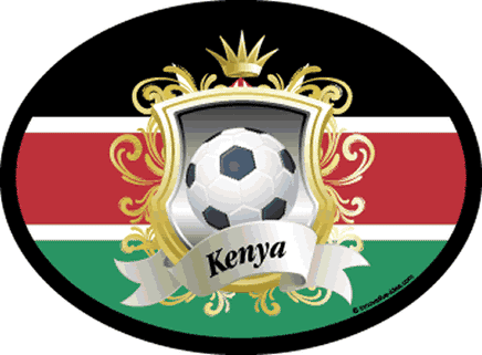 Kenya Soccer Oval Decal