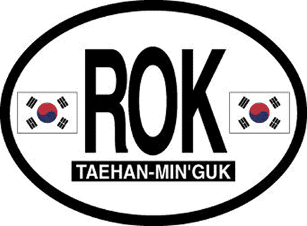 Korea, South Reflective Oval Decal