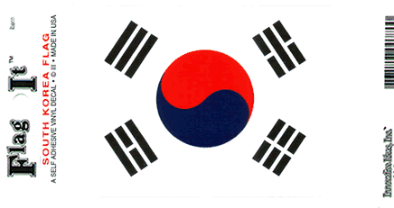 Korea, South Vinyl Flag Decal