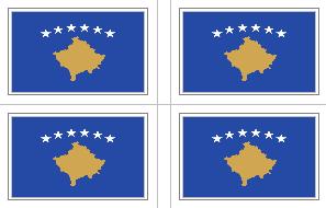 Kosovo Flag Stickers - 50 per sheet