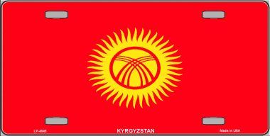 Kyrgyzstan Flag License Plate