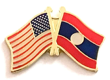 Laotian (Laos) Friendship Flag Lapel Pins