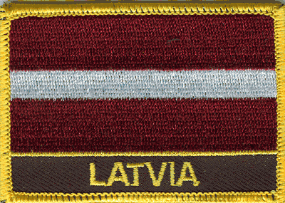 Latvia Flag Patch - Wth Name