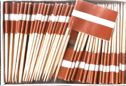 Latvia Toothpick Flags