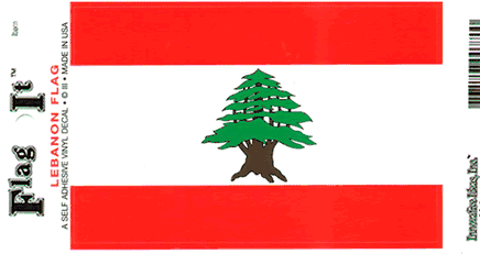 Lebanon Vinyl Flag Decal