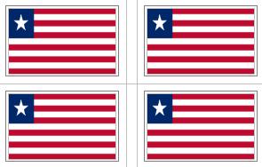 Liberian Flag Stickers - 50 per sheet