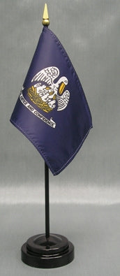 Louisiana Miniature Table Flag - Deluxe