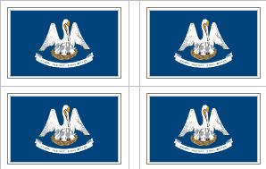 Louisiana State Flag Stickers - 50 per sheet