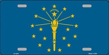 Indiana Flag License Plate
