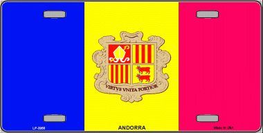 Andorra Flag License Plate