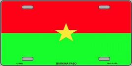 Burkina Faso Flag License Plate