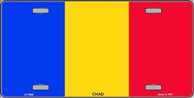 Chad Flag License Plate