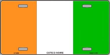 Ivory Coast (Cote d'Ivoire) Flag License Plate