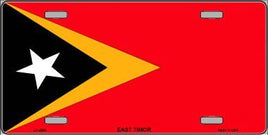 East Timor Flag License Plate