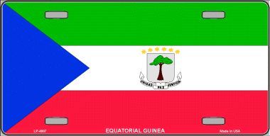 Equatorial Guinea Flag License Plate