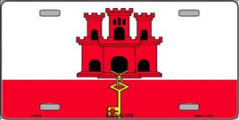 Gibraltar Flag License Plate