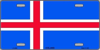Iceland Flag License Plate