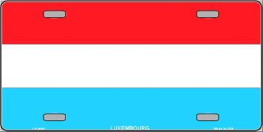 Luxembourg Flag License Plate