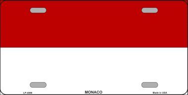 Monaco Flag License Plate