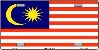 Malaysia Flag License Plate