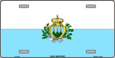 San Marino Flag License Plate